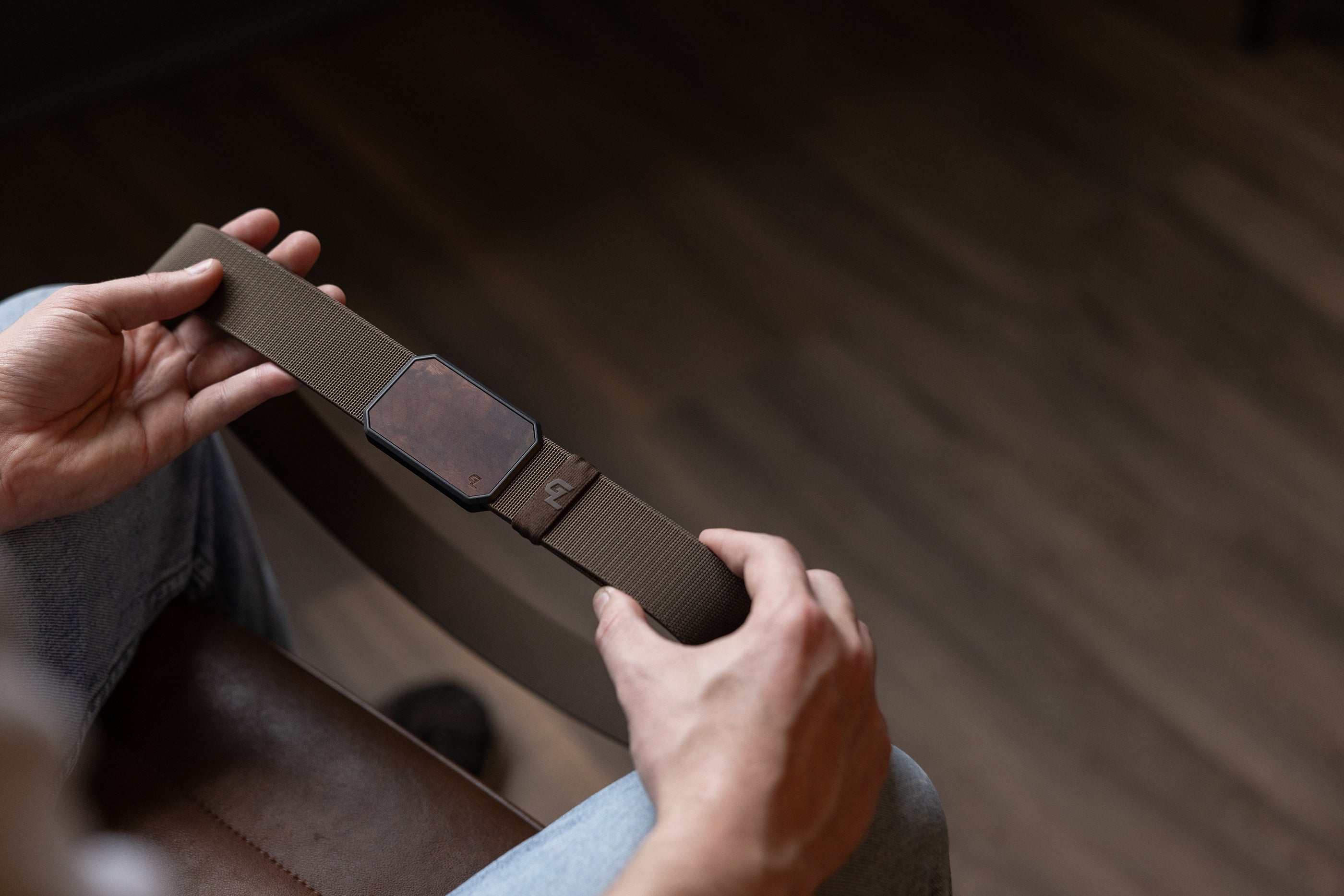 Groove Life Brown Belt with Walnut Buckle View