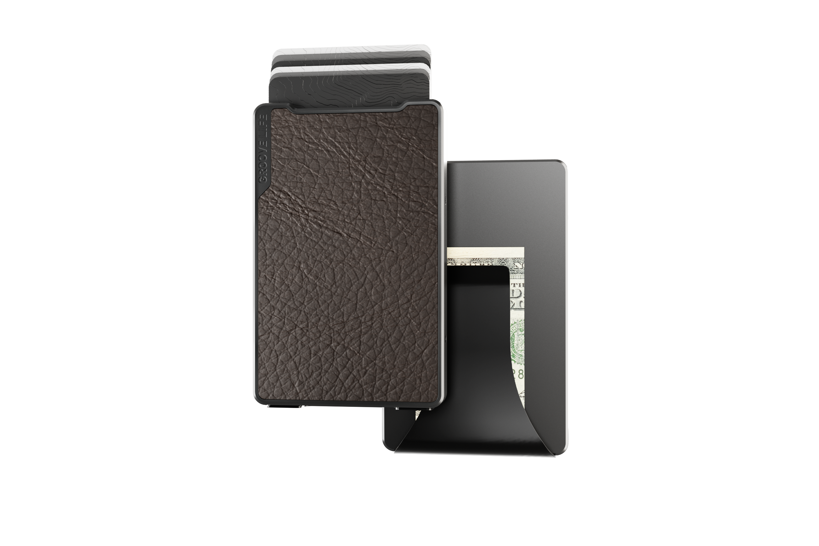 Groove Life Leather Wallet Brown View 1 Money Clip