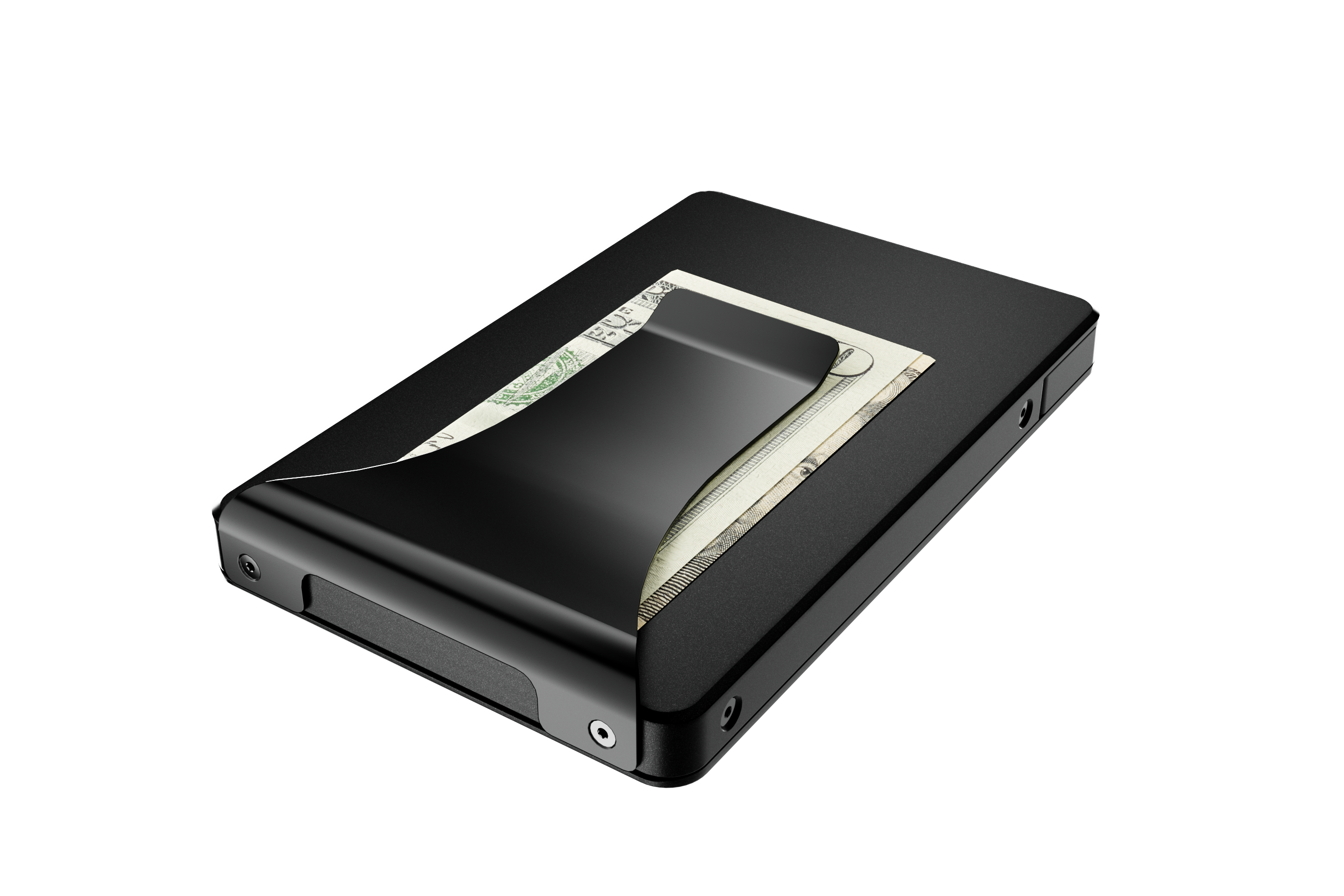 Groove Wallet - Midnight Black With Money Clip View 2
