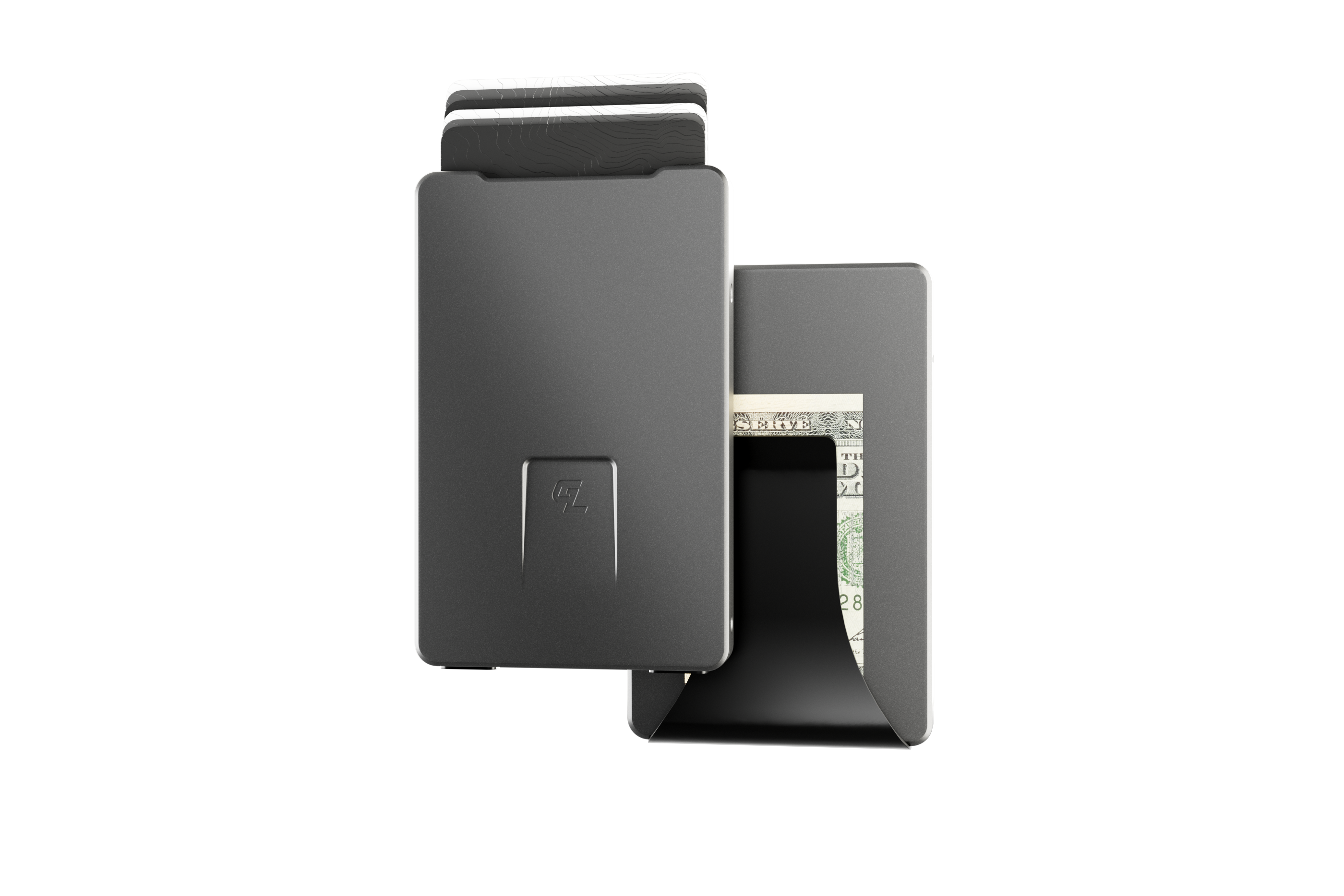 Groove Wallet - Gun Metal With Money Clip View 1