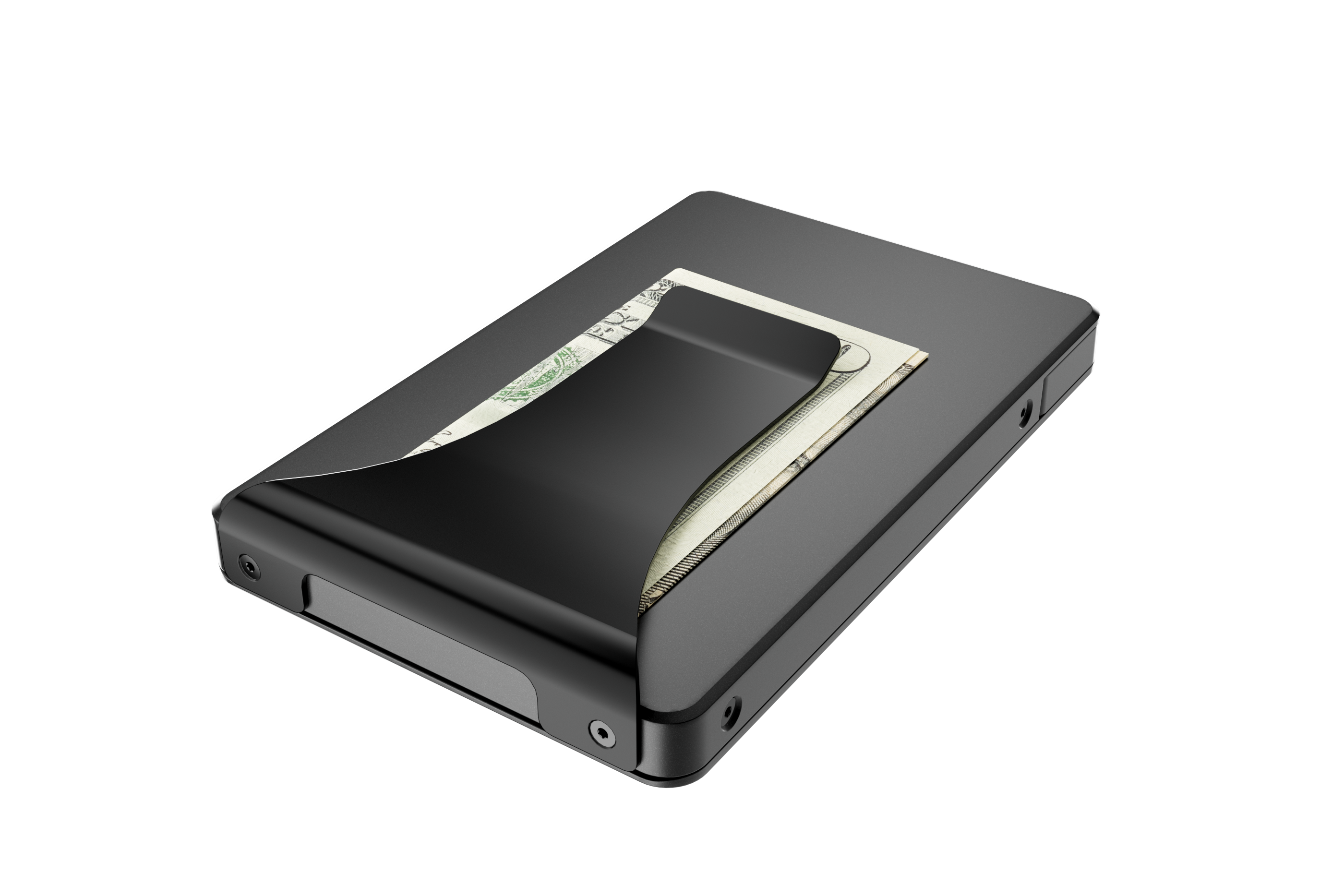 Groove Wallet - Gun Metal With Money Clip View 2